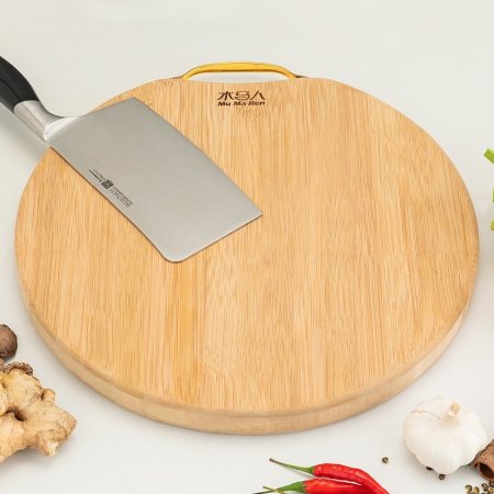 Мини доска для резки из натурального бамбука фотография