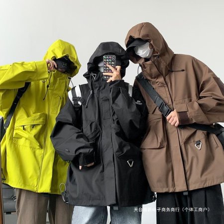 Мужская трехв одная ветровка с капюшоном изображение