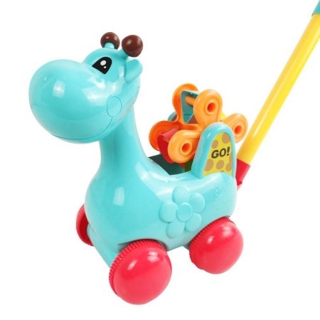 Детская игрушка-погремушка с ручкой и колокольчиком фотография