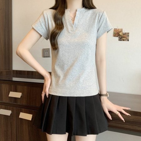 Футболка с коротким рукавом 2024 лето женская фото