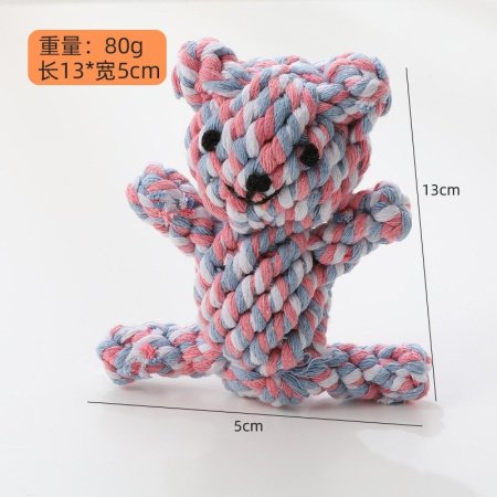 Плетеная игрушка для собак из хлопковой веревки изображение