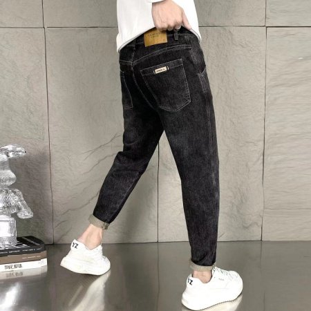 Джинсы мужские 2024 весна-осень узкие свободные джинсы в американском стиле фотография