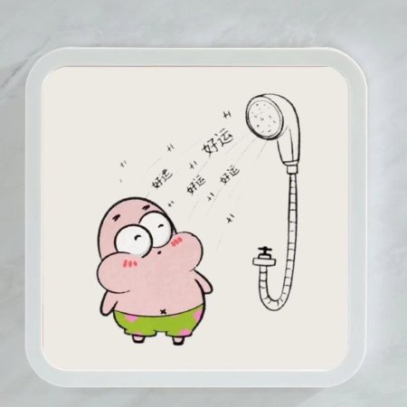 Шкаф для ванной комнаты с изображением на стене фотография