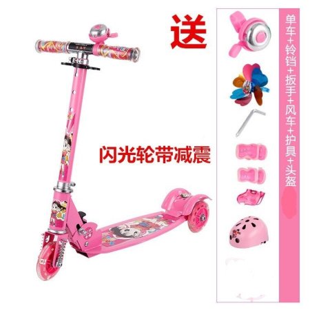 Детский трехколесный самокат фотография