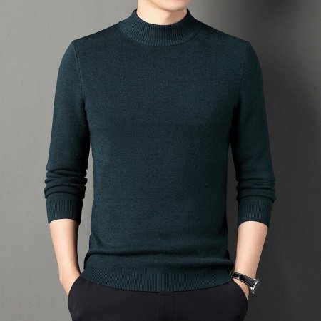 Мужской свитер с высоким воротником и утеплением фото