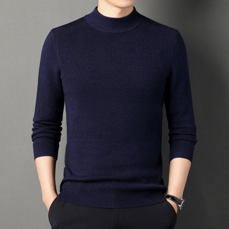 Мужской свитер с высоким воротником и утеплением фото