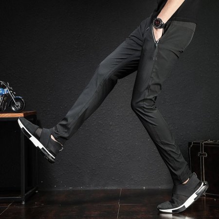 Мужские брюки весна новый корейский тренд молодежные стильные мужские большого размера спортивные джинсы изображение