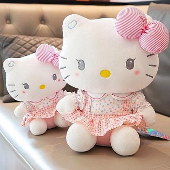 Плюшевая игрушка HelloKitty в розовом платье изображение