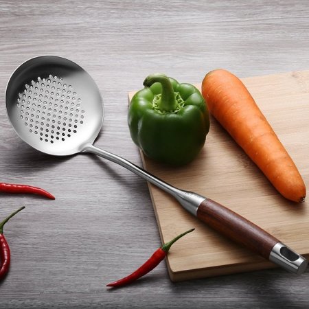 Кухонный набор из 304 нержавеющей стали с ручкой из красного дерева изображение