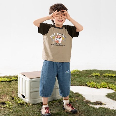 Детские джинсы 2024 лето новые мальчики брюки изображение