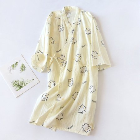 Халат из чистого хлопкового муслина фото