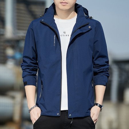 Мужская ветровка съемным капюшоном изображение