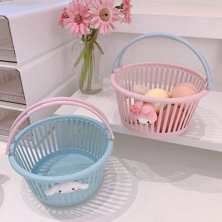 Корзина для хранения Макарон в стиле цветового столкновения фотография