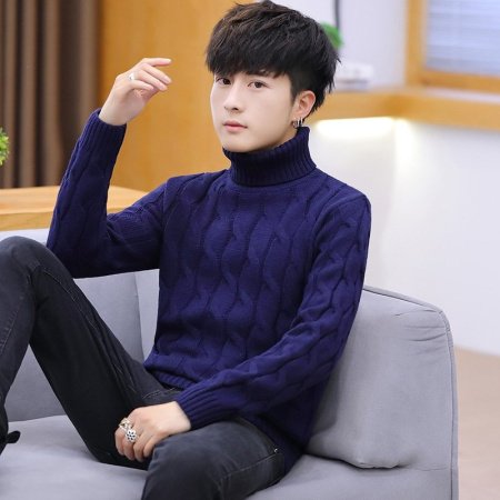 Мужской свитер с высоким воротником фото