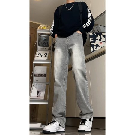 Мужские джинсы водяно-серого цвета изображение