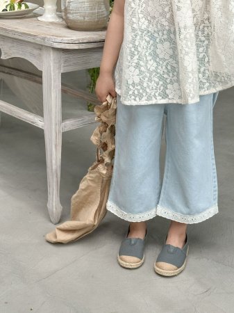 Детские джинсовые леггинсы 2024 лето изображение