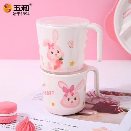 Детский набор посуды 'Розовый зайчик' фотография