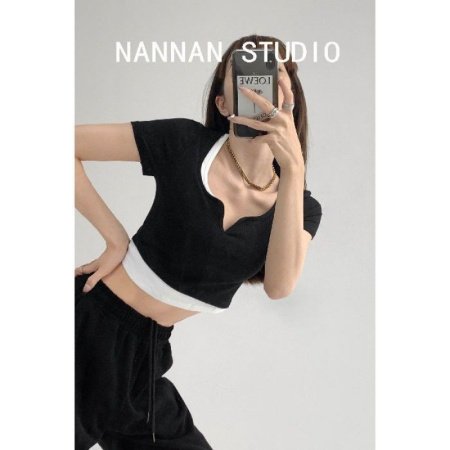 Женская футболка с длинным рукавом в ретро стиле фотография