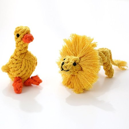 Плетеная игрушка для собак из хлопковой веревки изображение