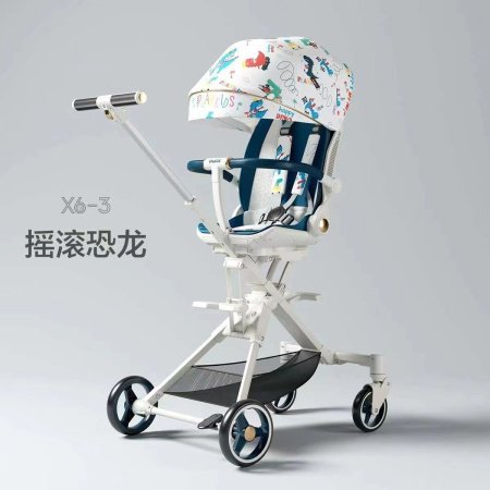 Playkids普洛可遛娃婴幼儿可躺可换向高景观轻便推车一键折叠X6X7 фотография