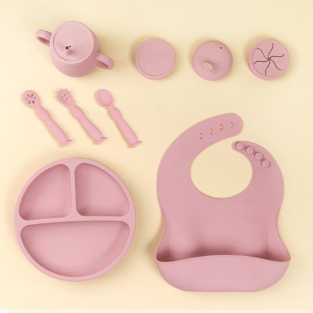 Детский набор посуды из силикона фото