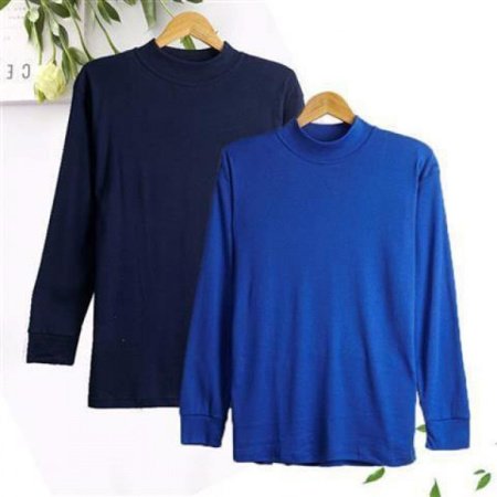 Мужская футболка с высоким воротником для пожилых людей фото