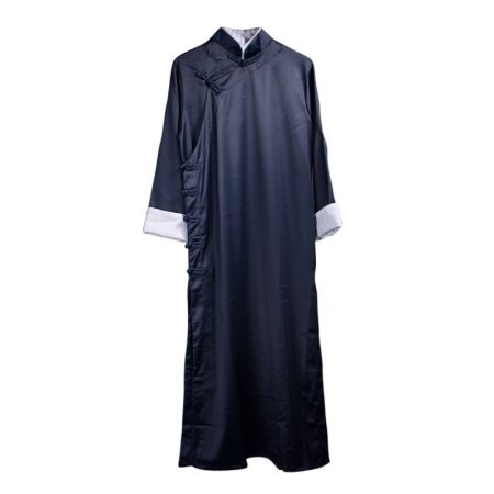 Китайский стиль мужской халат в стиле Республики с высоким воротником фото