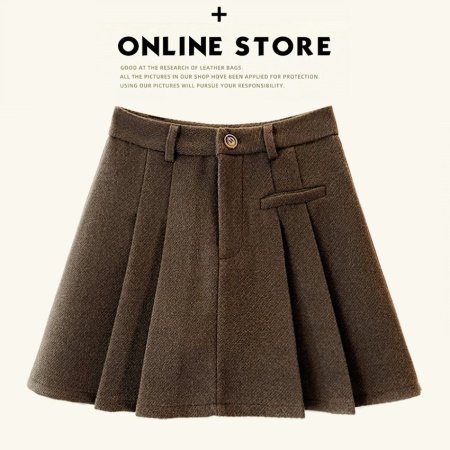 Плиссированная шерстяная юбка фотография