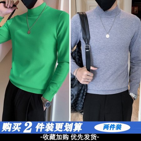 Мужской свитер с высоким воротником изображение