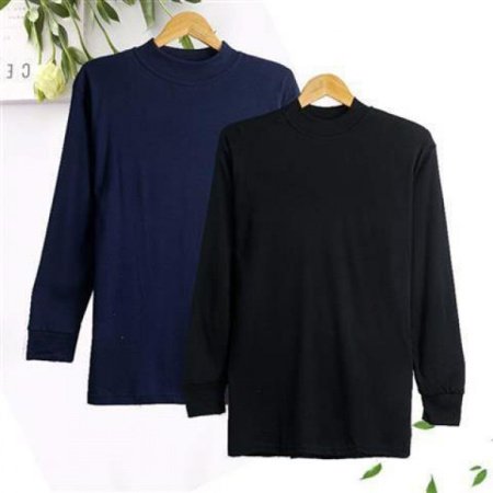 Мужская футболка с высоким воротником для пожилых людей фото