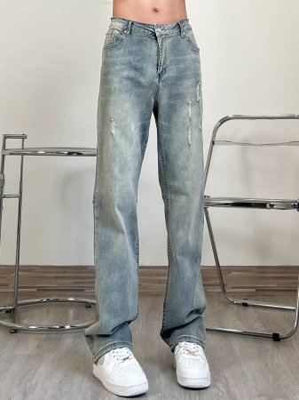 Мужские джинсы прямого кроя в стиле Хайстрит фото