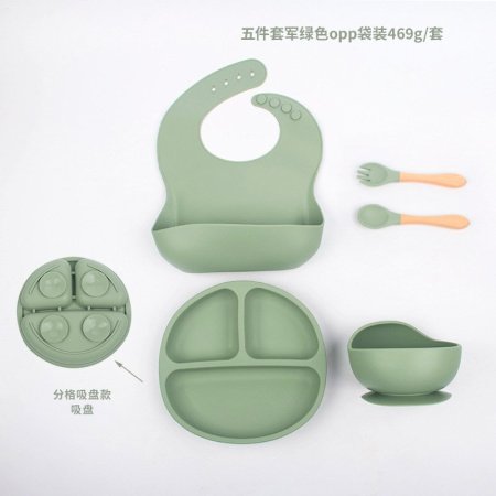 Детский набор посуды из силикона фотография