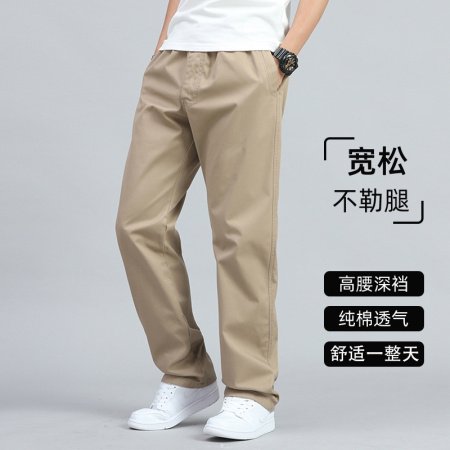 Мужские летние широкие хлопковые брюки фото