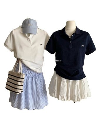 Блузка с вышивкой и бабочкой на воротнике 2024 лето фотография