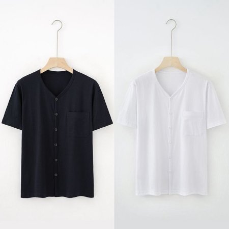 Мужская хлопковая рубашка с коротким рукавом фотография