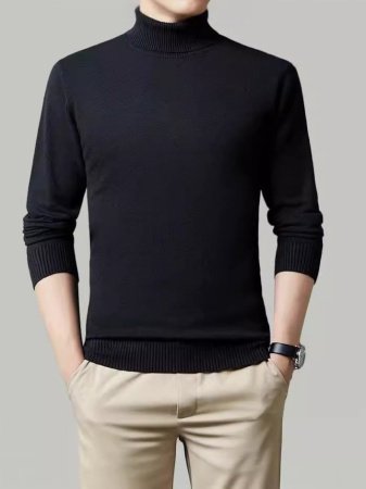 Мужской свитер с высоким воротником изображение