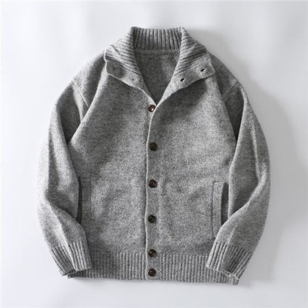 Высокий воротник вязаный свитер для мужчин фото