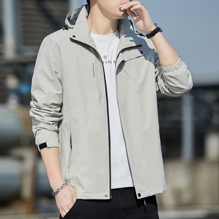 Мужская ветровка съемным капюшоном изображение