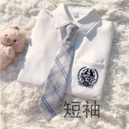 Детская школьная рубашка с коротким рукавом изображение