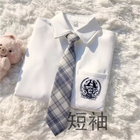 Детская школьная рубашка с коротким рукавом изображение