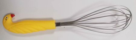 Венчик для ручного взбивания с желтой пластмассовой ручкой MH-XN22 / К144 / B25.6 детальное фото