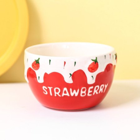 7L керамическая миска с клубникой фотография