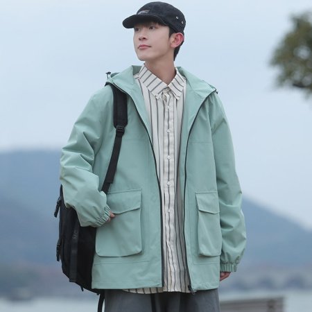 Мужская ветровка с капюшоном 2023 фотография