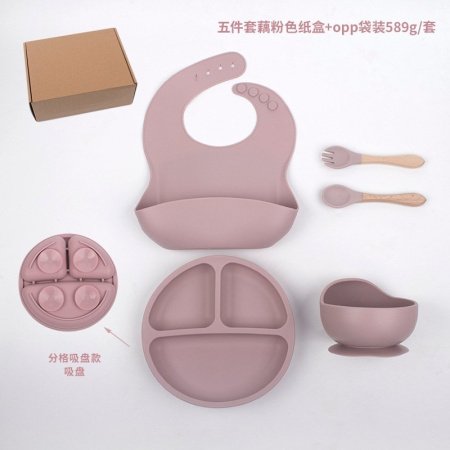 Детский набор посуды из силикона фотография