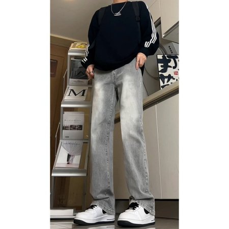 Мужские джинсы водяно-серого цвета изображение