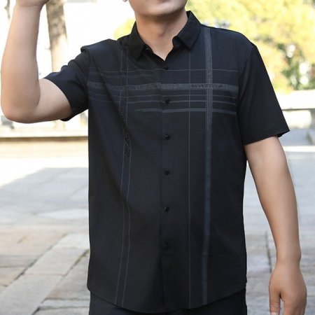 Мужской летний комплект с рубашкой из хлопка и футболкой фотография