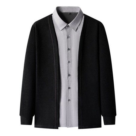 Мужская вязаная кардиган на молнии фото