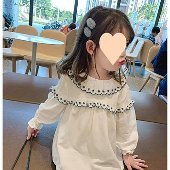 Детская блузка с воротником лебедка фото