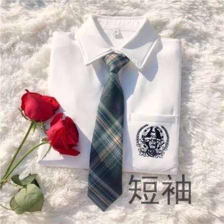 Детская школьная рубашка с коротким рукавом изображение