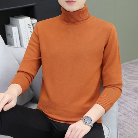 Мужской свитер с высоким воротником и утеплением изображение